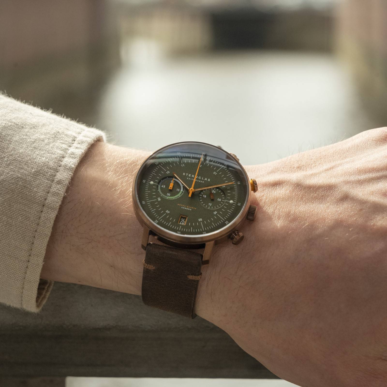 STERNGLAS Hamburg Chrono Dark Green - Image 5